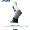imageBrooks Ghost Crew Socks I Performance Running Cushioned Socks with Arch Support for Men ampamp WomenWhiteBr Crew
