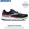 imageBrooks Womens Adrenaline GTS 23 GTX Waterproof Supportive Running ShoeBlackKnockout PinkAqua