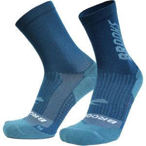 imageBrooks Ghost Crew Socks I Performance Running Cushioned Socks with Arch Support for Men ampamp WomenMoroccan BlueBr Crew