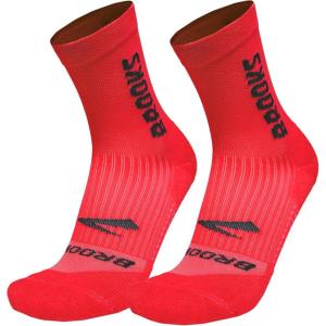 imageBrooks Ghost Crew Socks I Performance Running Cushioned Socks with Arch Support for Men ampamp WomenNeo CayenneBr Crew