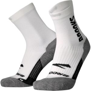 imageBrooks Ghost Crew Socks I Performance Running Cushioned Socks with Arch Support for Men ampamp WomenWhiteBr Crew