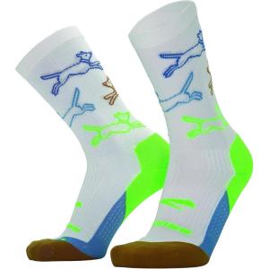 imageBrooks Ghost Crew Socks I Performance Running Cushioned Socks with Arch Support for Men ampamp WomenWhiteDog Days