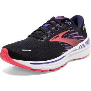 imageBrooks Womens Adrenaline GTS 22 Supportive Running ShoeBlackPurpleCoral