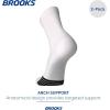imageBrooks Ghost Lite Crew Socks I Performance Running Comfort Fit with Arch Support for Men ampamp Women 2Pack SetWhite