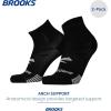 imageBrooks Ghost Lite Quarter Socks I Performance Running Comfort Fit with Arch Support for Men ampamp Women 2Pack SetBlack