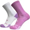 imageBrooks Ghost Lite Crew Socks I Performance Running Comfort Fit with Arch Support for Men ampamp Women 2Pack SetDk Orchid  WhiteOrchid