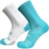 imageBrooks Ghost Lite Crew Socks I Performance Running Comfort Fit with Arch Support for Men ampamp Women 2Pack SetStrobe BlueWhite  WhiteBlue