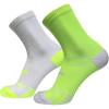imageBrooks Ghost Lite Crew Socks I Performance Running Comfort Fit with Arch Support for Men ampamp Women 2Pack SetYellowWhite  WhiteYellow