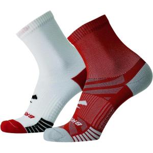 imageBrooks Ghost Lite Crew Socks I Performance Running Comfort Fit with Arch Support for Men ampamp Women 2Pack SetWhiteClay  ClayLt Peak