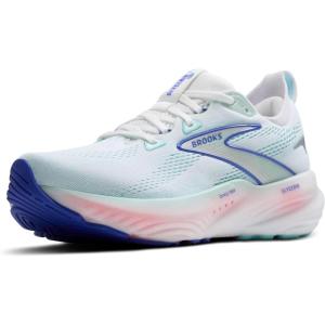 imageBrooks Womens Glycerin 22 Neutral Running ShoeWhiteLimpet ShellAmparo Blue