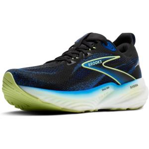 imageBrooks Mens Glycerin 22 Neutral Running ShoeBlackCobaltNeo Yellow
