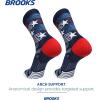 imageBrooks Ghost Lite Crew Socks I Performance Running Comfort Fit with Arch Support for Men ampamp WomenNavyRun Usa 24