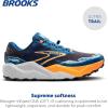 imageBrooks Mens Caldera 7 Trail Running ShoeEbonyBlue SapphireOrange
