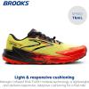 imageBrooks Mens Catamount 3 Trail Running ShoeAcid LimeCherry TomatoBlack