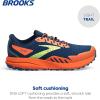 imageBrooks Mens Divide 4 Trail Running ShoeNavyFirecrackerSharp Green