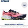 imageBrooks Womens Catamount 3 Trail Running ShoePinkPeacoatSunny Lime
