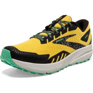 imageBrooks Mens Divide 4 Trail Running ShoeLemon ChromeBlackSpring Bud