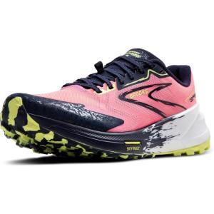 imageBrooks Womens Catamount 3 Trail Running ShoePinkPeacoatSunny Lime