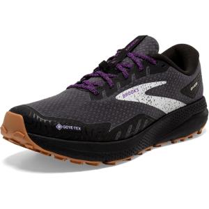 imageBrooks Womens Divide 4 GTX Waterproof Trail Running ShoeBlackBlackened PearlPurple