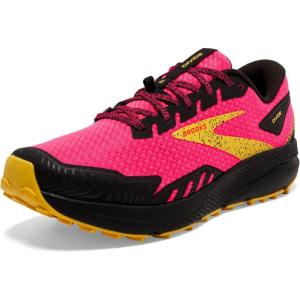 imageBrooks Womens Divide 4 Trail Running ShoeDiva PinkBlackLemon Chrome