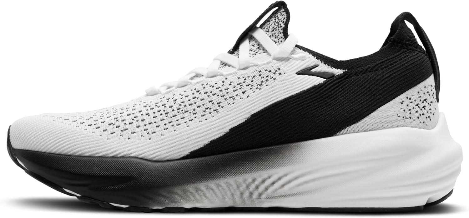imageBrooks Womens Glycerin Stealthfit 22 Neutral Running ShoeWhiteGreyBlack