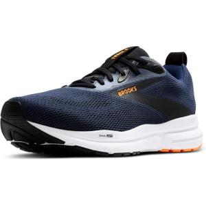 imageBrooks Mens Trace 4 Neutral Running ShoePeacoatBlackOrange Pop