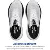 imageBrooks Mens Glycerin Stealthfit 22 Neutral Running ShoeWhiteGreyBlack