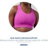 imageBrooks Womens Luxe Pocket Bra Supportive Sports Bra with Pocket for Training Workouts ampamp RunningHtr Magenta