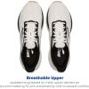 imageBrooks Mens Anthem 7 Neutral Running ShoeWhiteBlackTan