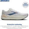 imageBrooks Mens Ghost Max 2 Running and Walking ShoesWhiteWinterskyOrange