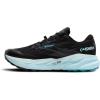imageBrooks Womens Cascadia 19 GTX Waterproof Mountain Trail Running ShoeBlackEbonyBlue Flower