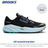 imageBrooks Womens Cascadia 19 GTX Waterproof Mountain Trail Running ShoeBlackEbonyBlue Flower