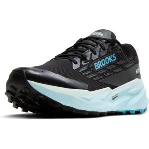 imageBrooks Womens Cascadia 19 GTX Waterproof Mountain Trail Running ShoeBlackEbonyBlue Flower