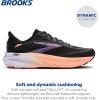 image:imageBrooks Womens Ghost 18 Neutral Running amp Walking ShoeBlackMulled GrapePeach