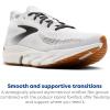 image:imageBrooks Mens Glycerin Flex Neutral Running amp Walking ShoeWhiteBlackGum