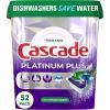 imageCascade Platinum Plus ActionPacs Dishwasher Detergent Pods Dishwasher Soap Mountain 52 Count52 Count Pack of 1