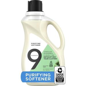 image9 Elements Laundry Purifying Softener Liquid Eucalyptus Scent 67 Ounce ClearLaundry Purifying Softener Liquid  67 ounce
