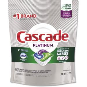 imageCascade Platinum Dishwasher Pods Dishwasher Detergent Actionpacs Fresh 62 Count1 Count Pack of 1