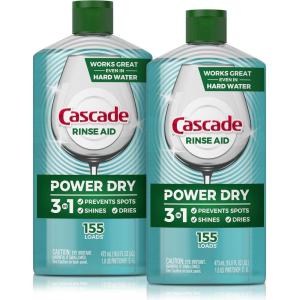 imageCascade Platinum Power Dry Dishwasher Rinse Aid 305 fl oz16 Fl Oz Pack of 2
