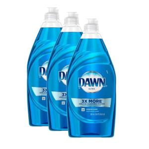 imageDawn Dish Soap Squeeze Bottle EZSqueeze Platinum Dish Soap LiquidNonScratch Sponges for Dishes Fresh Rain Includes 3x18oz Bottles2 SpongesClean