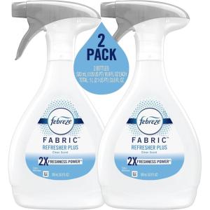 imageFebreze Fabric Spray Odor Fighter for Strong Odor Refresher Spray PLUS with Clean Scent 169 oz 2 Count