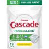 imageCascade Free ampamp Clear Dishwasher Pods Dishwasher Detergent Dish Detergent Soap Lemon Essence 19 Count