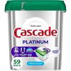 imageCascade Platinum  Oxi Dishwasher Pods Dishwasher Detergent Dish Detergent Soap Fresh 59 Count
