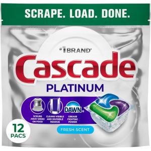 imageCascade Platinum Dishwasher Pods Dishwasher Detergent Dish Detergent Soap Fresh 12 count
