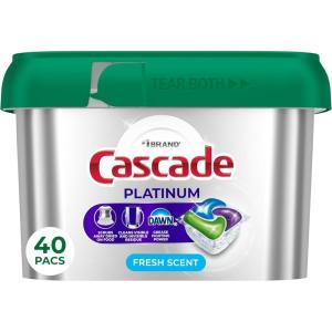 imageCascade Platinum Dishwasher Pods Dishwasher Detergent Dish Detergent Soap Fresh 40 Count