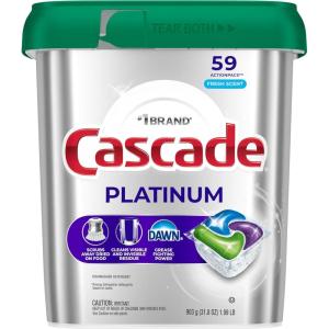 imageCascade Platinum Dishwasher Pods Dishwasher Detergent Dish Detergent Soap Fresh 59 Count
