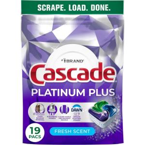 imageCascade Platinum Plus Dishwasher Pods Dishwasher Detergent Dish Detergent Soap Fresh 19 Count