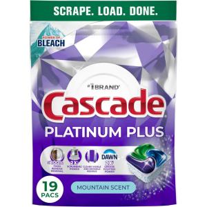 imageCascade Platinum Plus Dishwasher Pods Dishwasher Detergent Dish Detergent Soap Mountain 19 Count