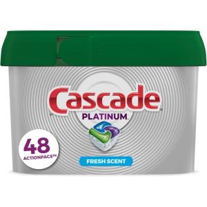 imageCascade Platinum ActionPacs Dishwasher Detergent Pods Fresh 48 CountFresh