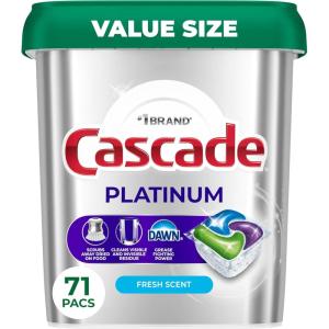 imageCascade Platinum Dishwasher Pods Dishwasher Detergent Dish Detergent Soap Fresh 71 count